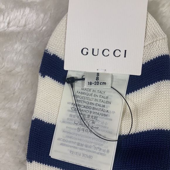 Gucci Blue and White Knitted Ankle Socks With Cherries 🍒 - Picture 3 of 6